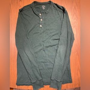 J. Crew MT Long-sleeve Henley T-shirt - Garment-Dyed